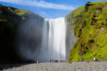 Fototapeta na wymiar Skagafoss waterfall in Iceland.