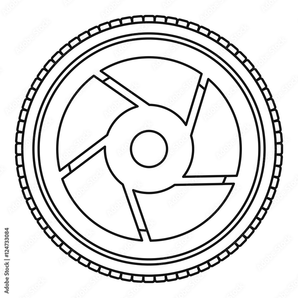 Poster camera aperture icon. outline illustration of camera aperture vector icon for web