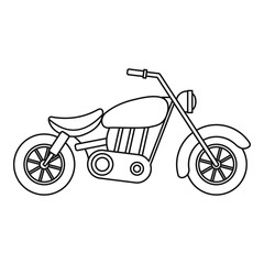 Fototapeta na wymiar Motorcycle icon. Outline illustration of motorcycle vector icon for web design