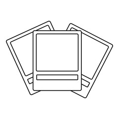 Photos icon. Outline illustration of photos vector icon for web