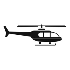 Military helicopter icon. Simple illustration of military helicopter vector icon for web