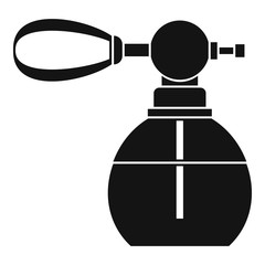 Perfume bottle with vaporizer icon. Simple illustration of perfume bottle vector icon for web