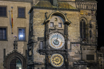The medieval astronomical clock on the Old Town Square in Prague