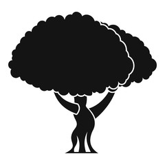 Tree icon. Simple illustration of tree vector icon for web