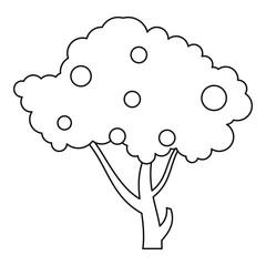 Apple tree icon. Outline illustration of vector icon for web