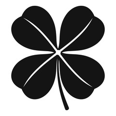 Clover leaf icon. Simple illustration of clover leaf vector icon for web