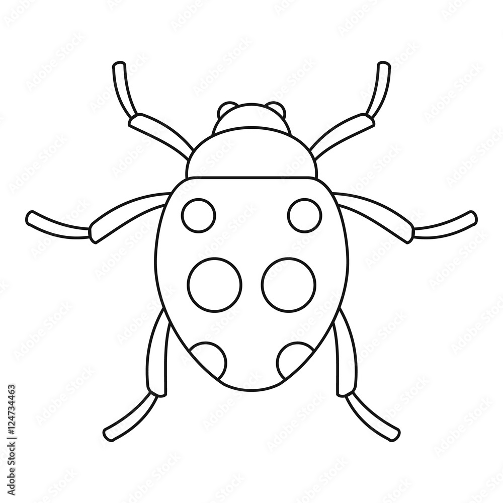 Poster ladybug icon. outline illustration of ladybug vector icon for web