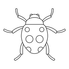 Ladybug icon. Outline illustration of ladybug vector icon for web