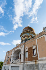 A detail of the Sticchi palace built in moorish style in Santa Cesarea Terme, Puglia, Italy
