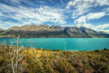 Lake Wakatipu between Queentown and Glenorchy in the South Islan