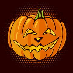 Halloween pumpkin vector hand drawn image
