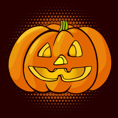 Halloween pumpkin vector hand drawn image