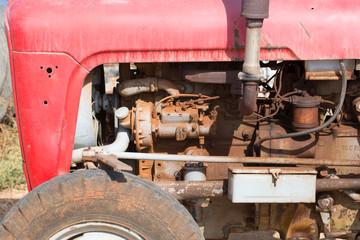 Small tractor with big wheels