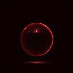Abstract Design with Glass Sphere. Vector