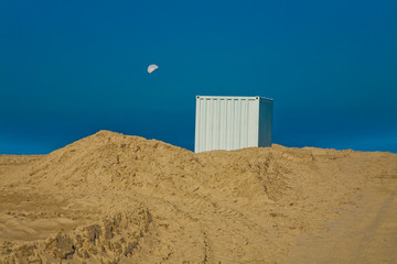 scenic view of sand against clear sky