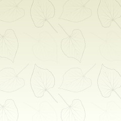 Leaves detailed vintage pattern vector abstract