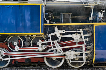 Naklejka premium Old steam train locomotive, New Delhi, India