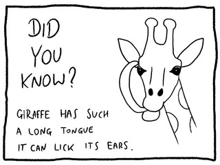 Giraffe - cartoon funny trivia fact