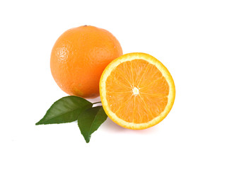 Orange fruit isolated on white background