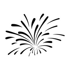 fireworks burst effect decoration icon over white background. vector illustration