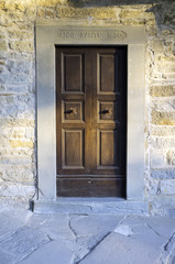 Wooden ancient door. Color image