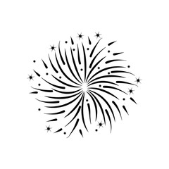 fireworks burst effect decoration icon over white background. vector illustration