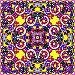 Traditional ornamental floral paisley bandanna