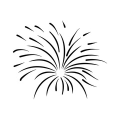 Fototapeta na wymiar fireworks burst effect decoration icon over white background. vector illustration