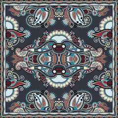 Traditional ornamental floral paisley bandanna