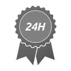 Isolated badge icon with    the text 24H