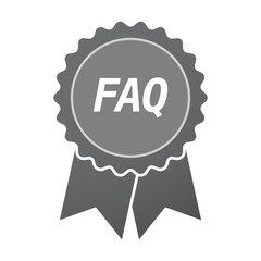 Isolated badge icon with    the text FAQ