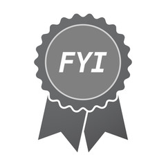 Isolated badge icon with    the text FYI