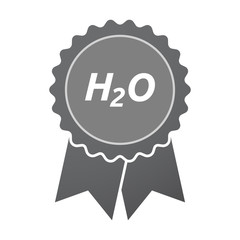 Isolated badge icon with    the text H2O