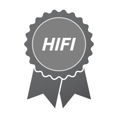 Isolated badge icon with    the text HIFI