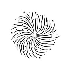 Obraz premium fireworks burst effect decoration icon over white background. vector illustration