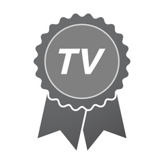 Isolated badge icon with    the text TV