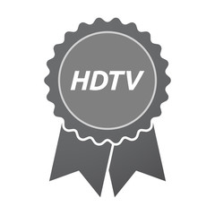 Isolated badge icon with    the text HDTV