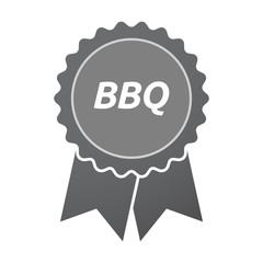 Isolated badge icon with    the text BBQ