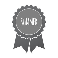 Isolated badge icon with    the text SUMMER