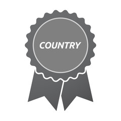 Isolated badge icon with    the text COUNTRY
