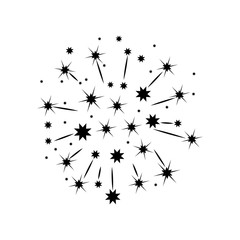 fireworks burst effect decoration icon over white background. vector illustration