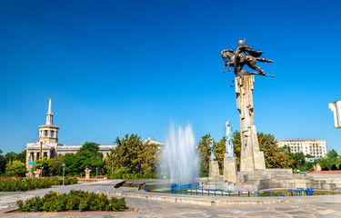 Manas equestrian monument in Bishkek, Kyrgyz Republic
