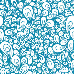 Seamless Background With Abstract Blue Drops