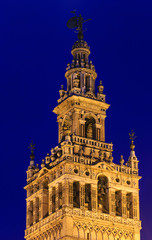 Fototapeta na wymiar Giralda bell tower, Seville, Spain.