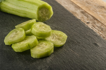 Sliced cucumber