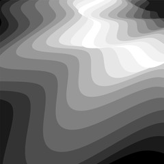 Abstract Wavy Monochrome Pattern. Visual Illusion of Movement.  Suitable for textile, fabric, packaging and web design.Vector Illustration.