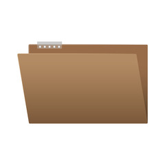 document folder office object icon over white background. vector illustration