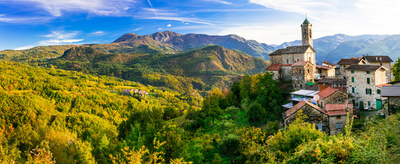 Pictorial small village in mountains - Castelcanafurone, Emilia-Romagna, Italy - Powered by Adobe