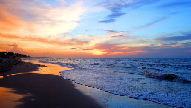 Sunset at Corozal, Honduras