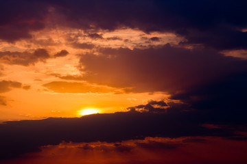 Fototapeta na wymiar Beautiful sunset sky. Sky Background.